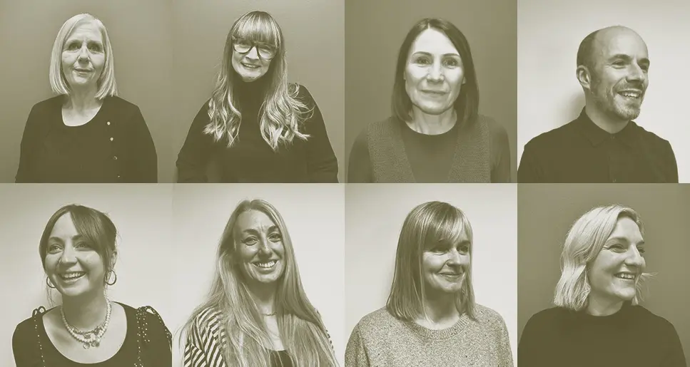 A collage of our team members